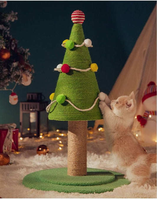 Ferramenta de quadro de escalada para gatos em árvore de Natal Sisal