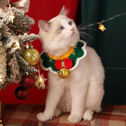 Christmas Pet Hand Woven Wool Collar