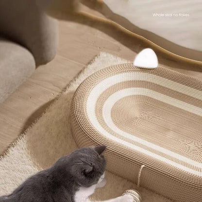 Novas almofadas ovais para arranhar gatos
