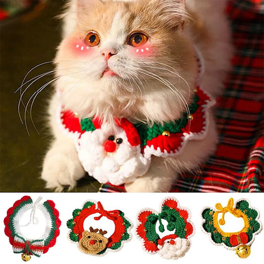 Christmas Pet Hand Woven Wool Collar
